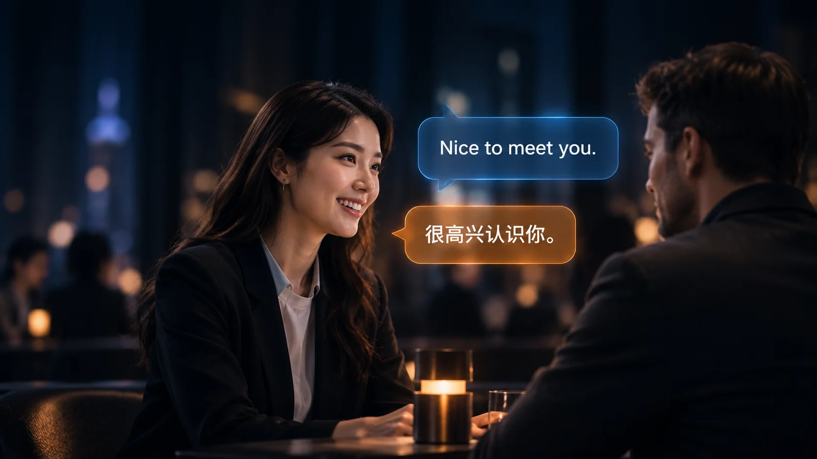 面对面对话：两个人跨语言实时交流